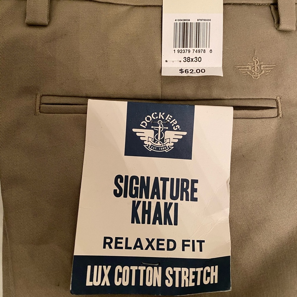 Size 38x30 dockers flex comfort waistband pants